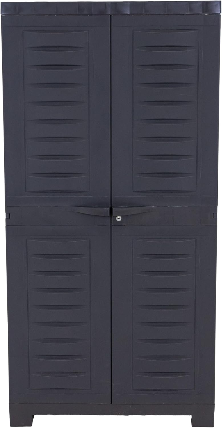 Sunnydaze 48" Garage Storage Cabinet with Locking Doors & Shelves, C...