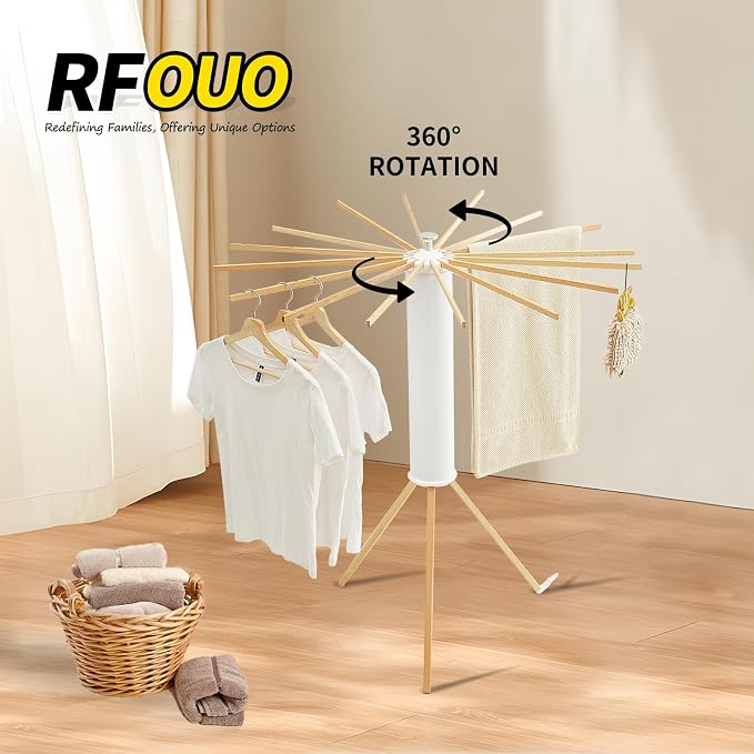Clothes Drying Rack Tripod, Laundry Hanger Dryer Rack, Portable Drying Rack