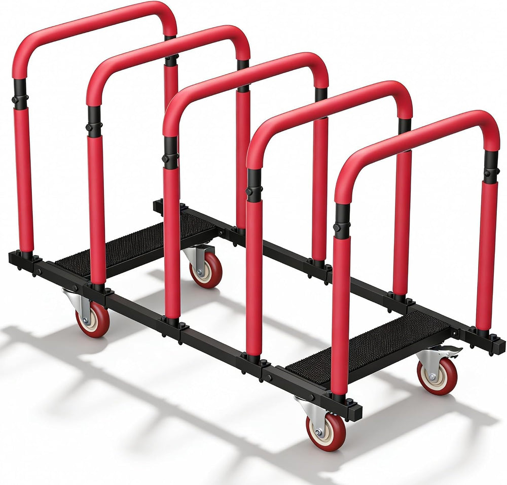 YOHKOH Jeep Door Storage Rack, Movable Stand with Lockable 4" Casters