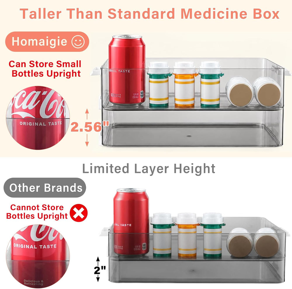 Homaigie Extra Tall 4-Tier Medicine Cabinet Organizer for Medicine Bottles Or...