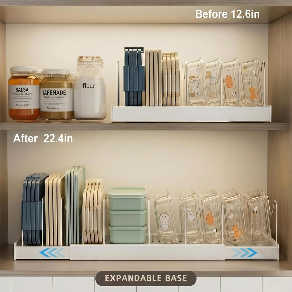 Magheo 2 Pack Expandable Food Storage Container Lid Organizers, 22" Pots...