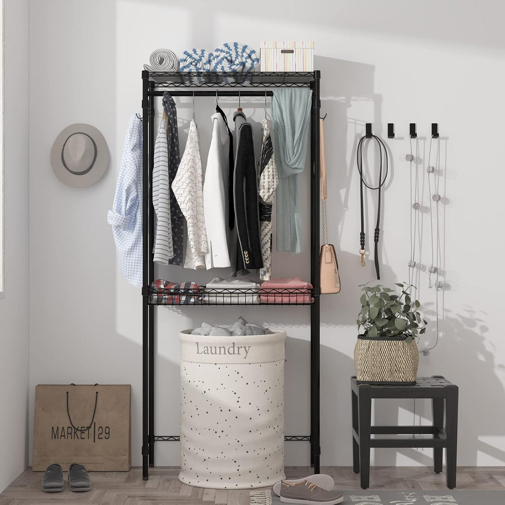 Xiofio Washer and Dryer Storage Shelf,Clothes Drying Rack,2 Tier Adjustable H...