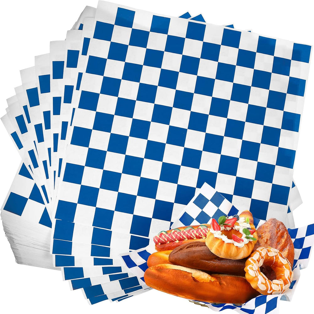 Honeydak Blue 600 Pcs Sandwich Wrapping Paper Sheet 15''x15''