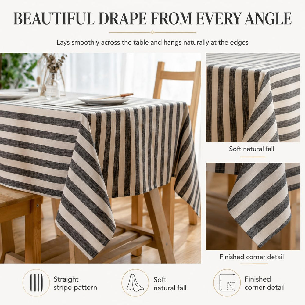 Aquazolax Black Tablecloths Halloween Party Decorations, Fall Washable Indoor...
