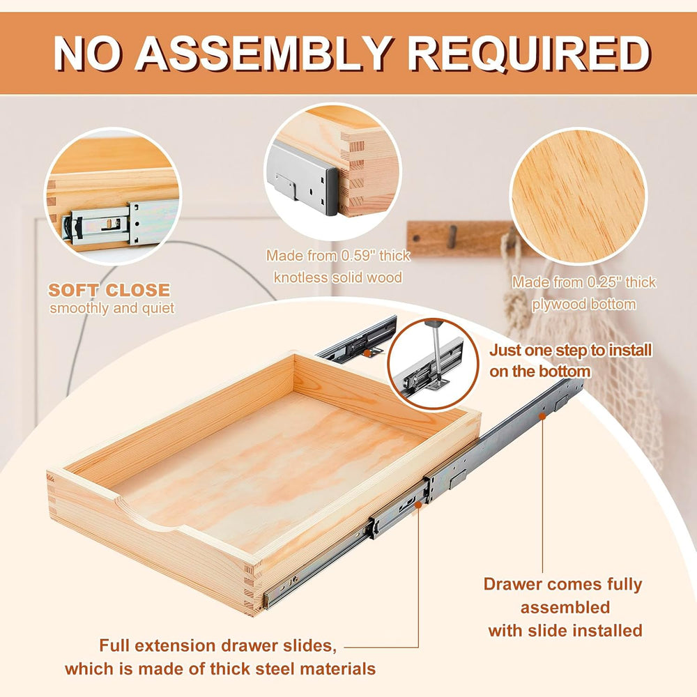 2 Set Wood Pull out Cabinet Organizer, Wood Color, 15'' X 21''...