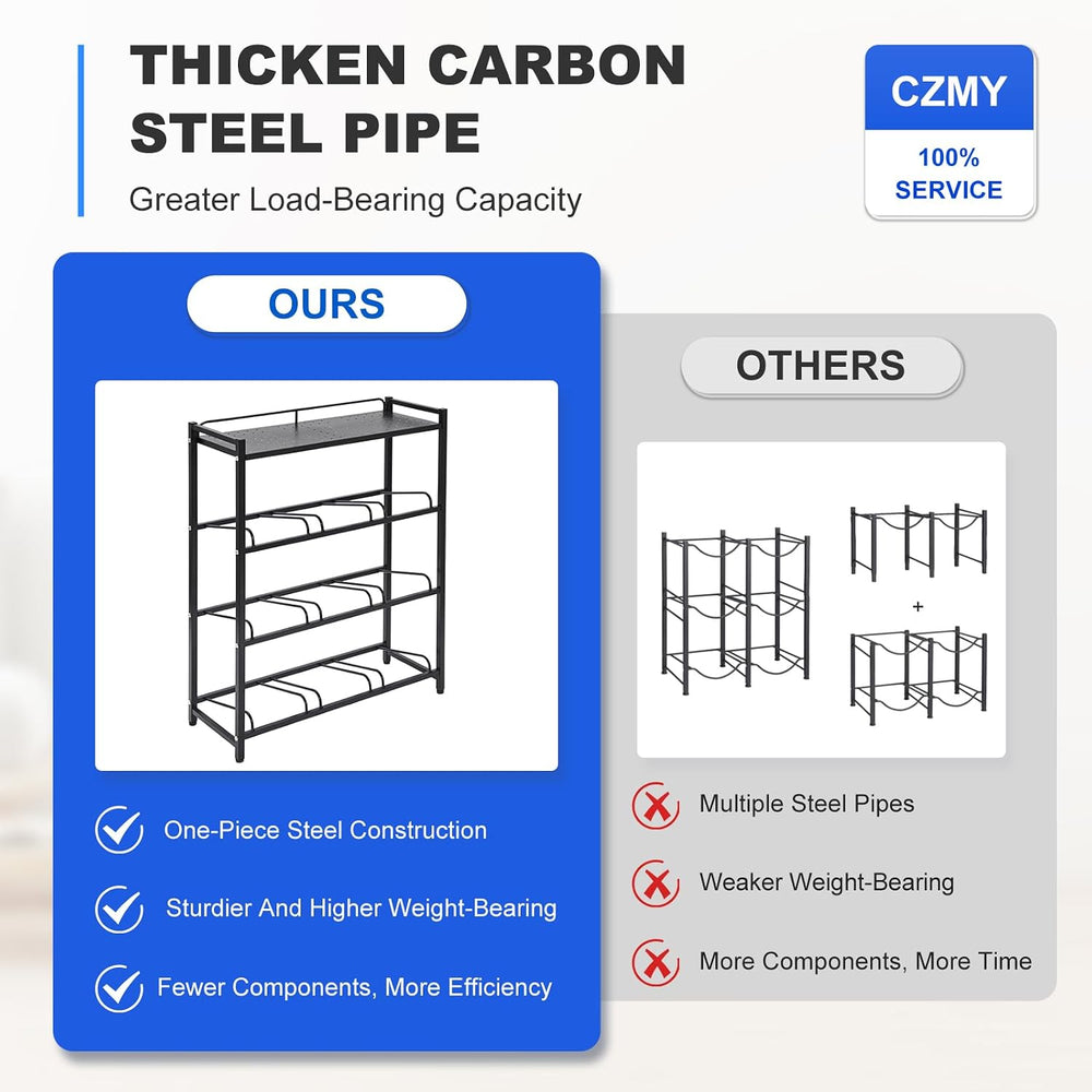 5 Gallon Water Bottle Holder 9-Tray 3/5 Gallon Water Jug Rack with Top Shelf ...