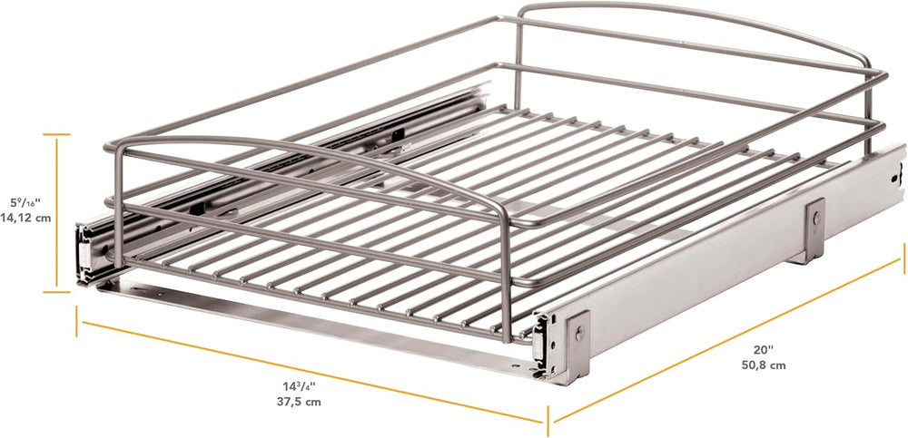 Knape & Vogt RS-MUB-14-FN 5 in. H x 15 in. W x 20 in. D Multi-Use Basket ...