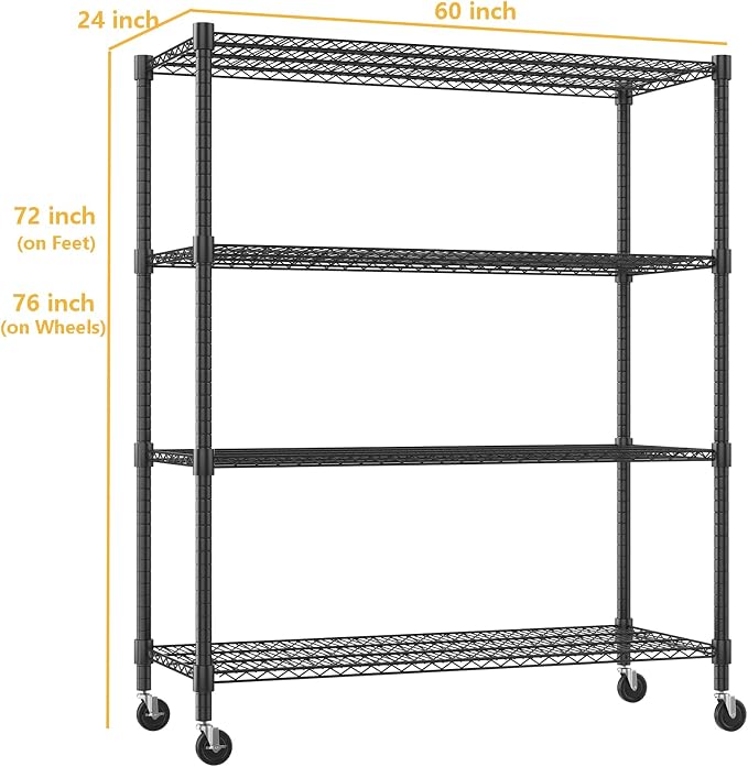 Himimi Storage Shelves 60" W Wire Shelving