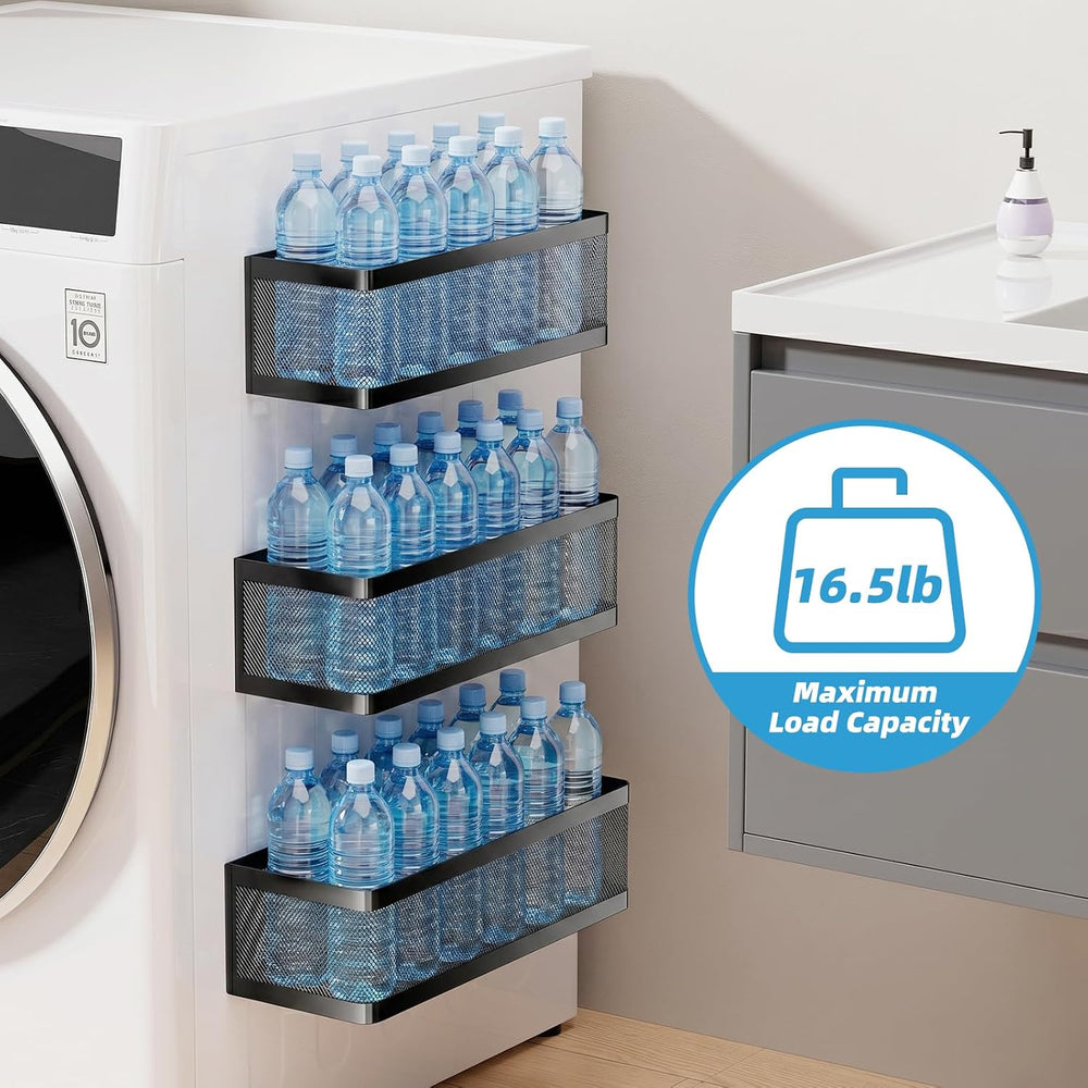 3 Pack Magnetic Shelves for Washing Machine,Laundry Organizer