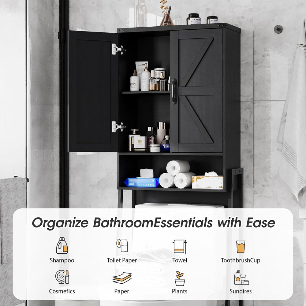 Vabches Over The Toilet Storage Cabinet with 2-Door Design Bathroom Organizer...