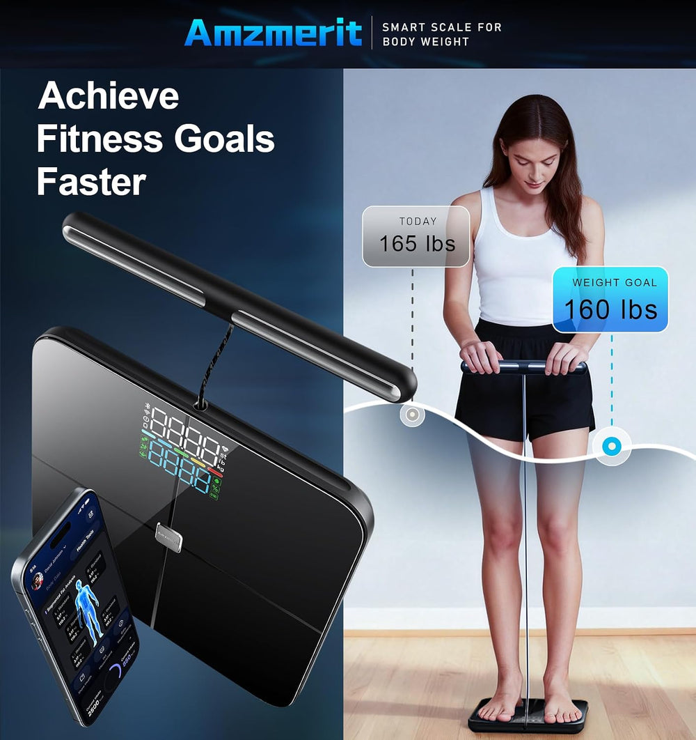 Smart Scale for Body Weight with Handle, Body Composition Analyzer