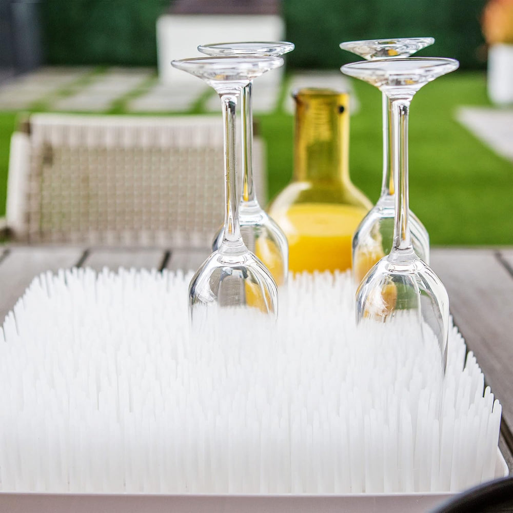 Boon Grass Countertop Drying Rack For Kitchen, Plastic - Winter White