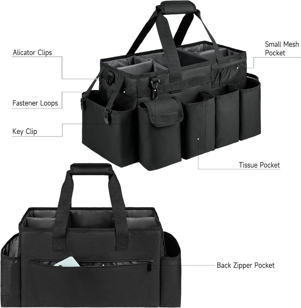 Cleaning Caddy Bag,Extra Large Cleaning Supplies Organizer with Handle for Ho...