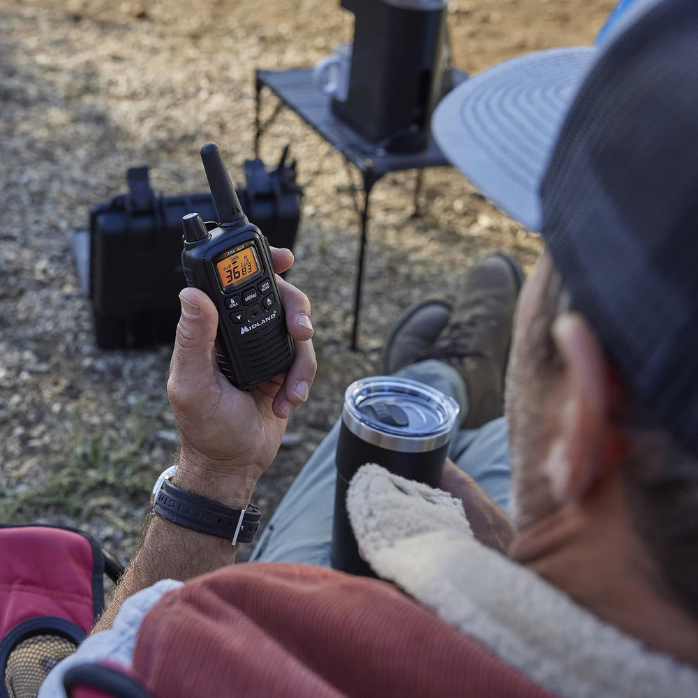 Midland LXT600VP3 FRS License Free Walkie Talkies. Black, 2 Pack