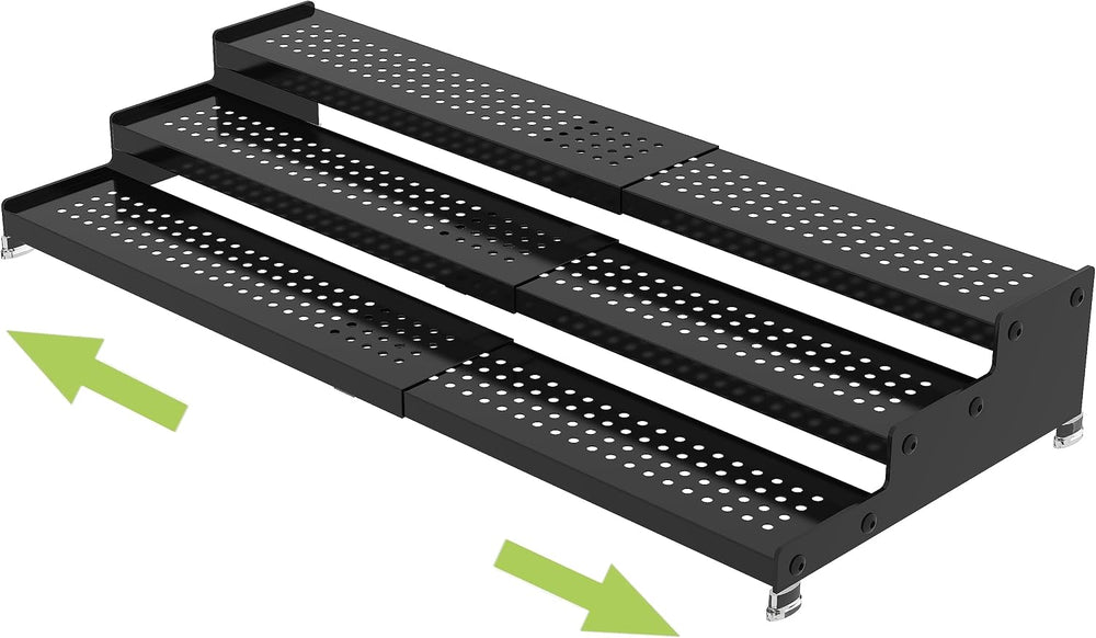 Jojocross Metal Spice Rack Organizer for Cabinet, 3 Tier Expandable Spice Sto...