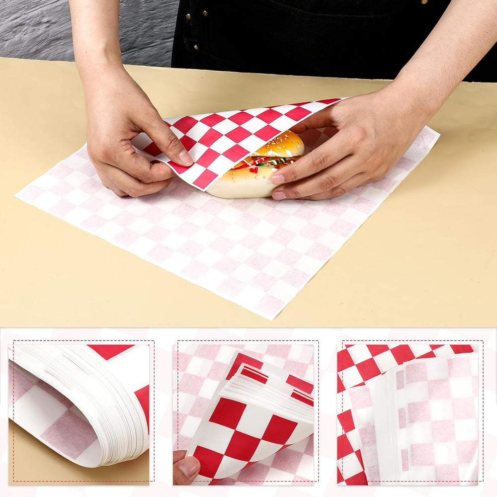 simarro 1000 Sheets Checkered Deli Paper Sheets, 12 x 12 Inch