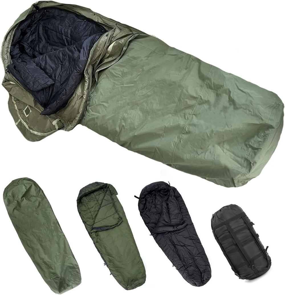 MT Army Military Modular Sleeping Bags System, Multi Layered with Bivy Cover ...