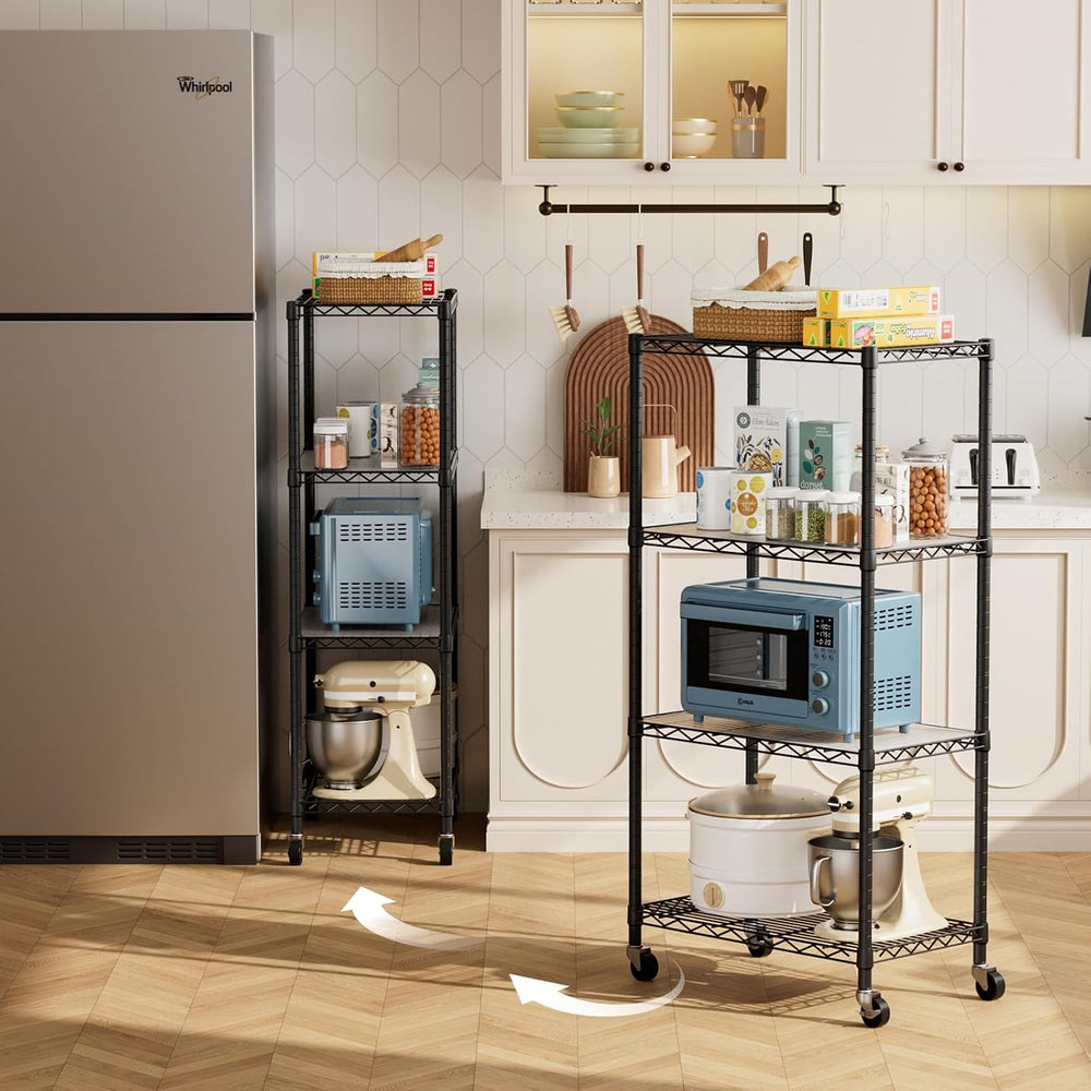 Shelves Storage Shelf Wire Closet Bathroom Organizers Metal Pantry