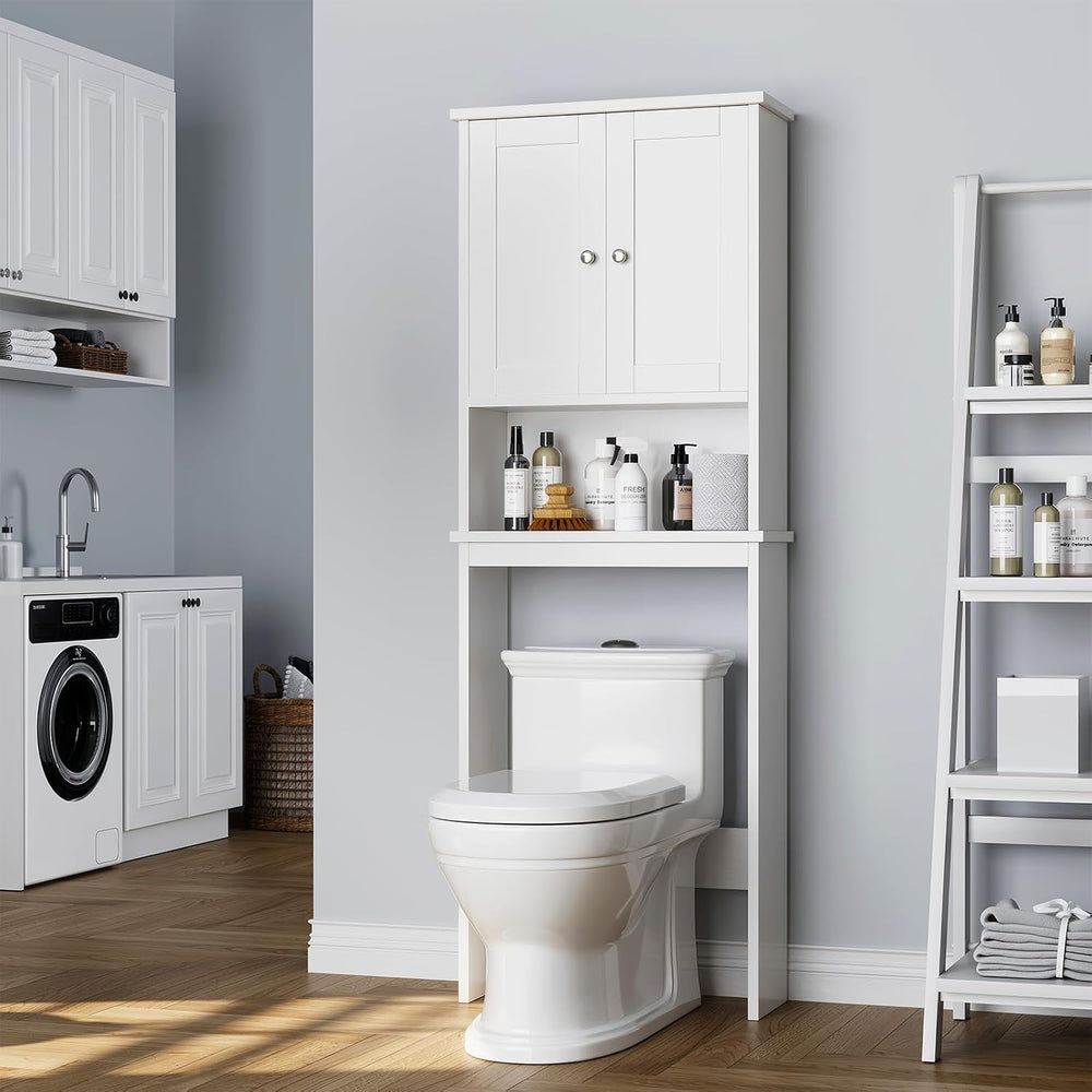 Over the Toilet Storage Cabinet, Bathroom Storage Organizer Over Toilet, Spac...