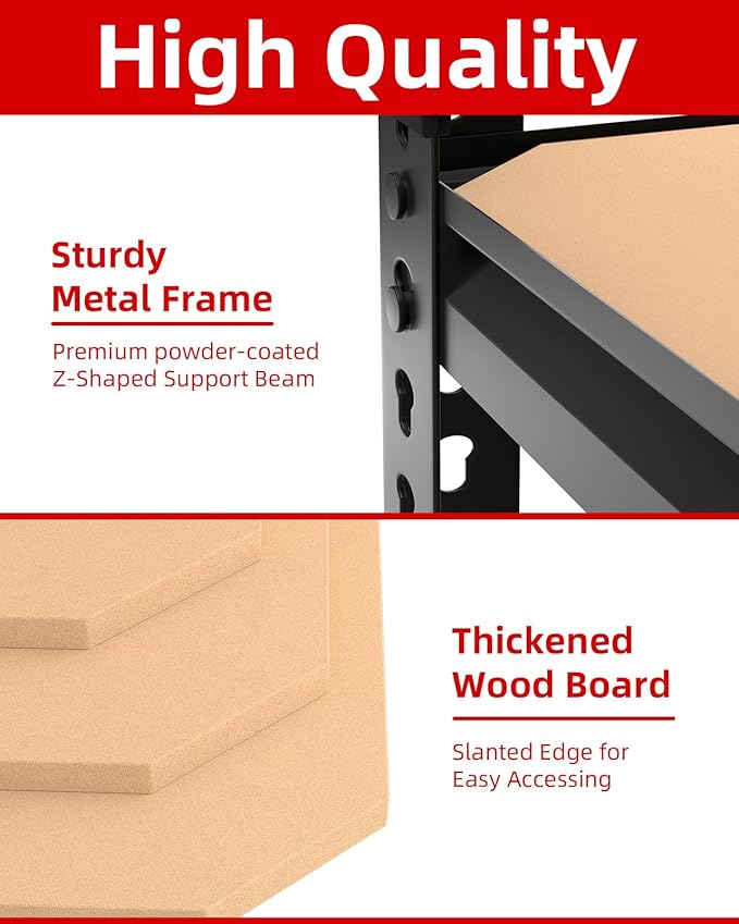 PrimeZone 35.5" x 12" x 72" Heavy Duty Storage Shelves