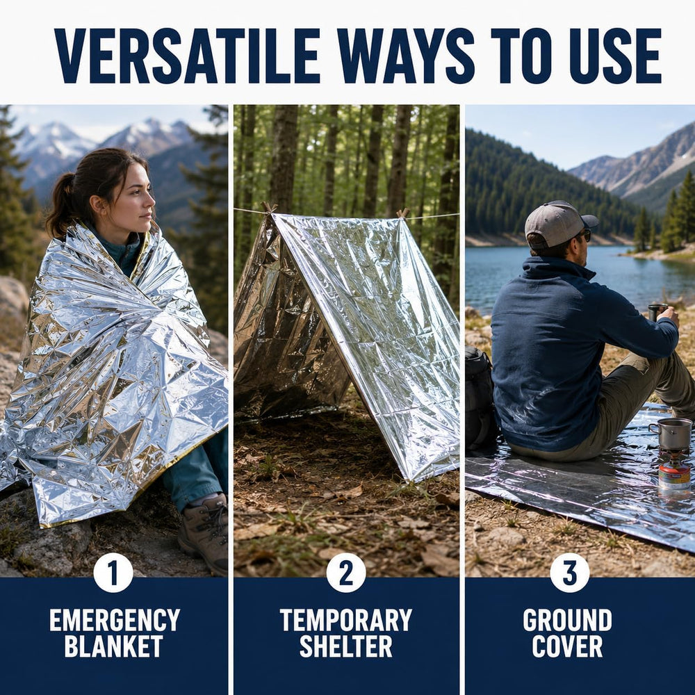 BH Lot of 50 Emergency Mylar Blankets - 84" x 52"