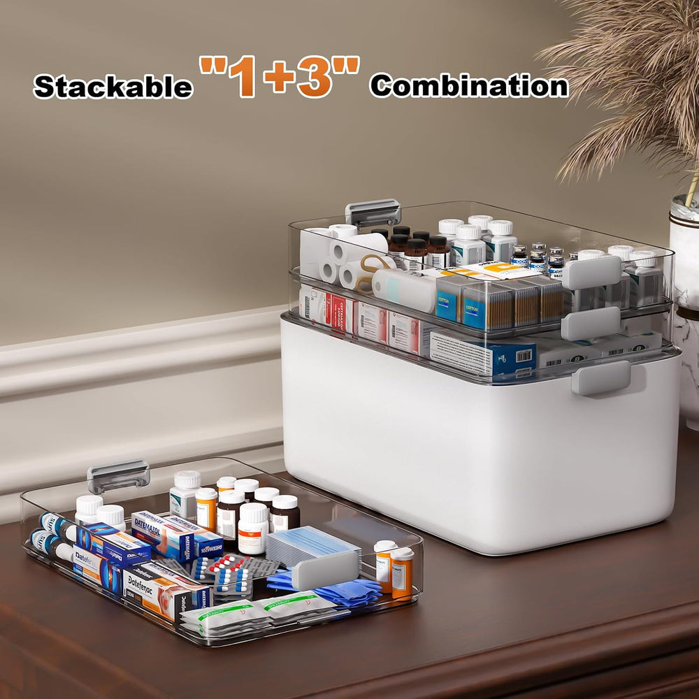 funest 4- Tier Medicine Storage Box Organizer Portable First Aid kit Box Sewi...