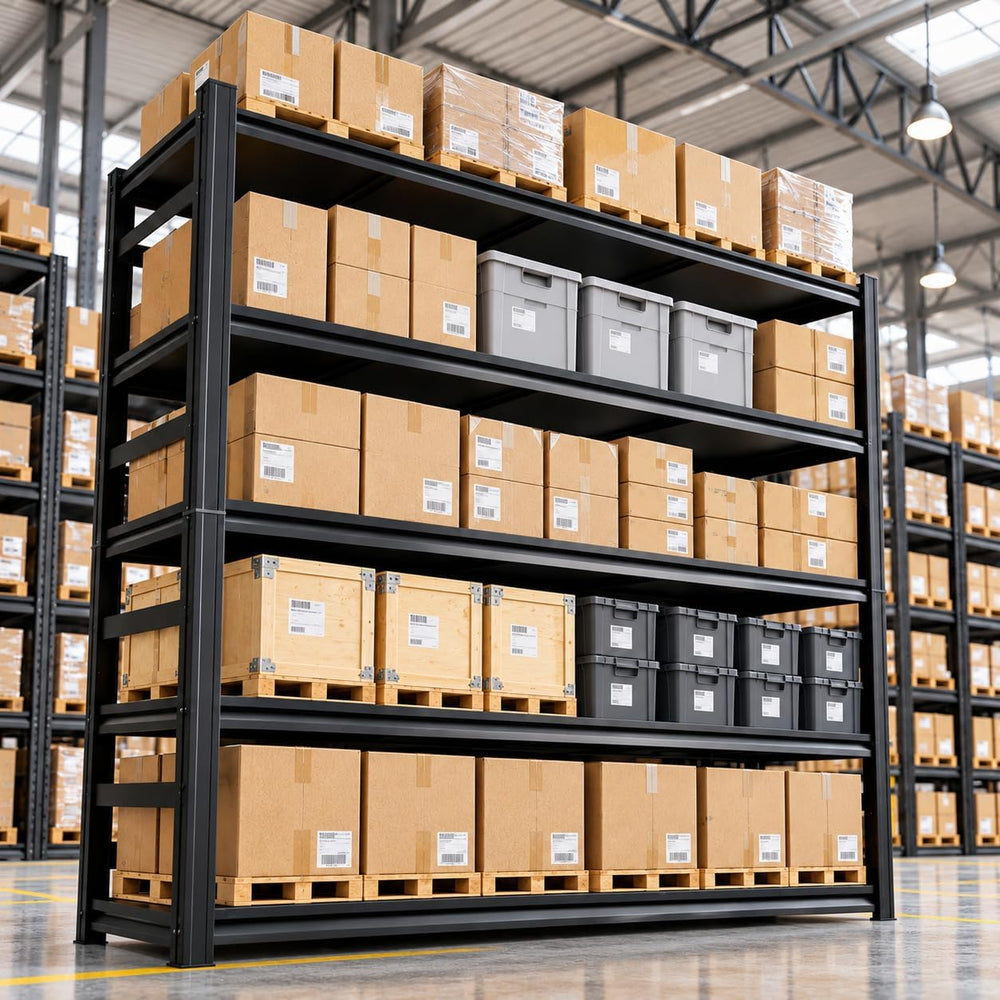 Garage Shelving 3000LBS Adjustable Storage Shelves with Anti‑tip Design