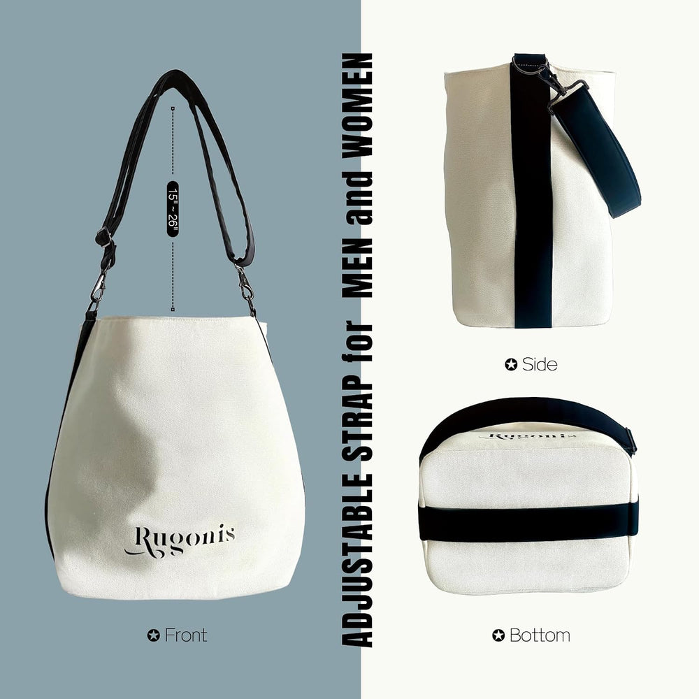 Heavy Duty Canvas Bucket Bag for Women & Men - 25L Large Capacity Waterpr...
