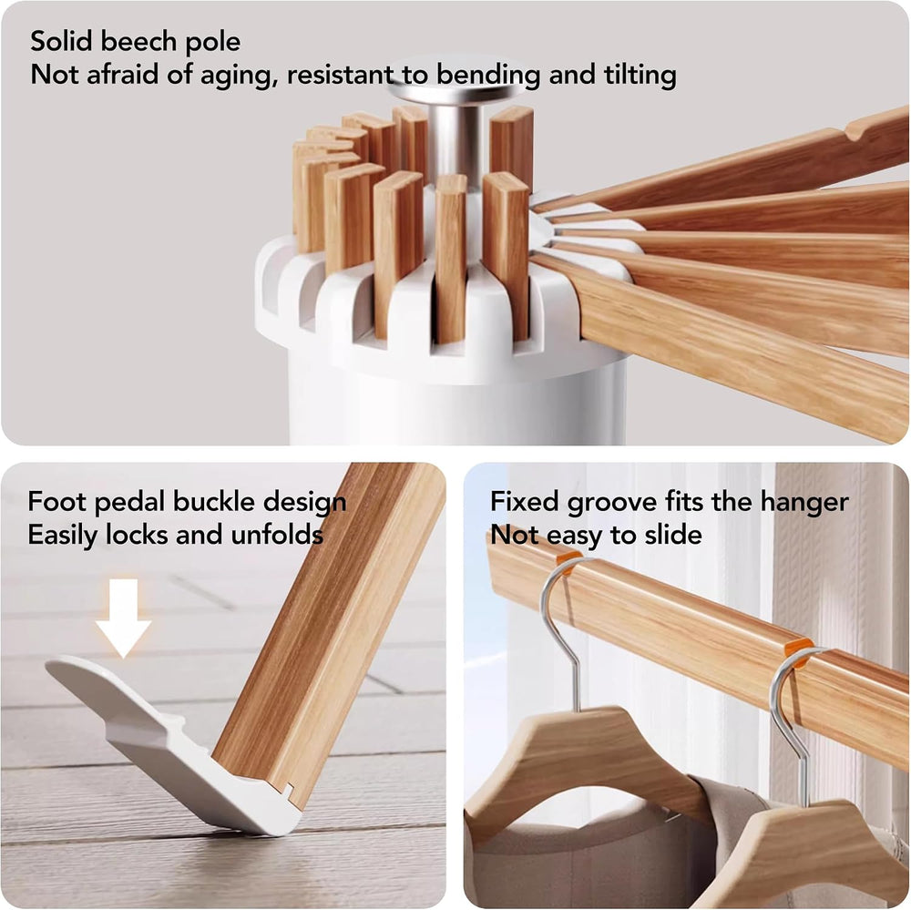 Clothes Drying Rack Tripod,Drying Rack Clothing,Laundry Drying Rack,Floor Sta...