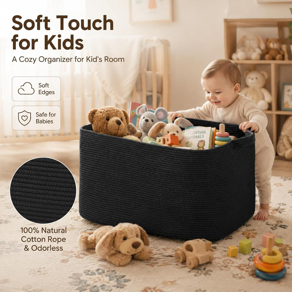 OIASKET 118L Extra Large Blanket Basket, 24.8" x 17.7" x 17.2"...