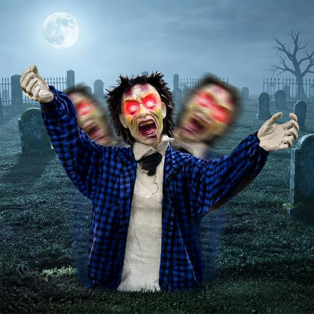 Halloween Animatronics Zombie Groundbreaker, Swaying Zombie Outdoor Decor