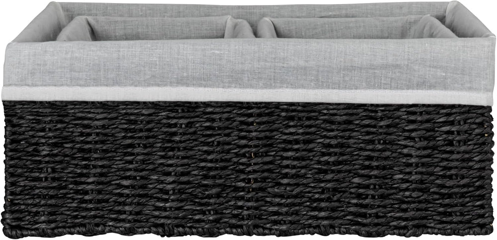 Household Essentials Wicker Basket Set, 3 Pieces, 1 Large and 2 Small Paper R...
