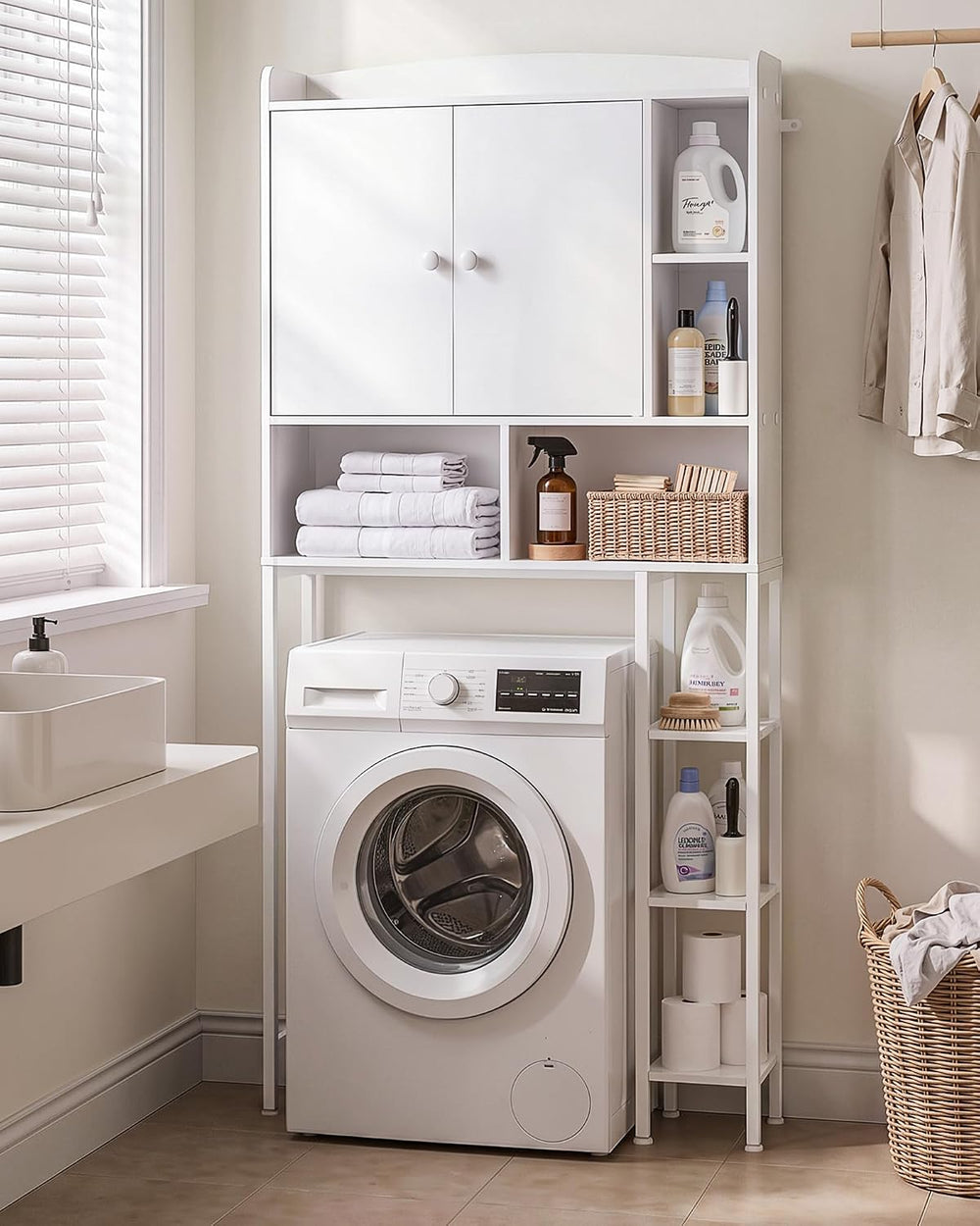 Kitsure Over Toilet Storage Cabinet, 66.9" H Multi-Compartment