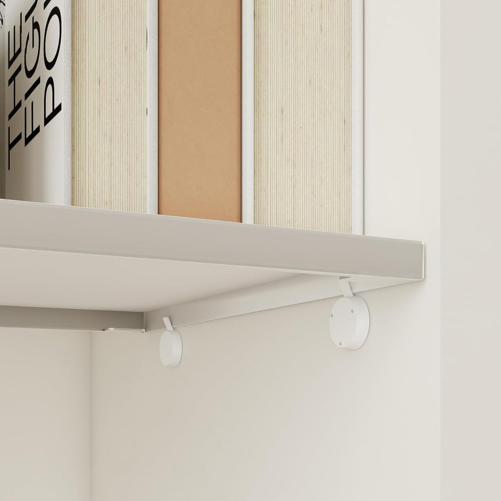 Cream White Adjustable Shelf for Closet (L:18.9-35.4in D:11.81 in)