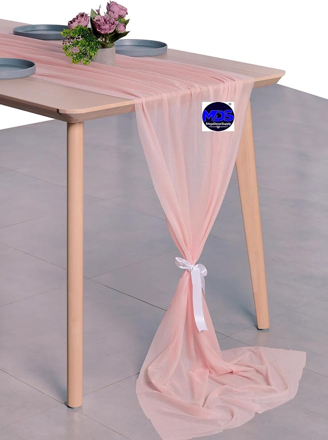 MDS Halloween Chiffon Table Runner - 10 Pack, 29 x 170 Inches, 14ft Each - Sh...