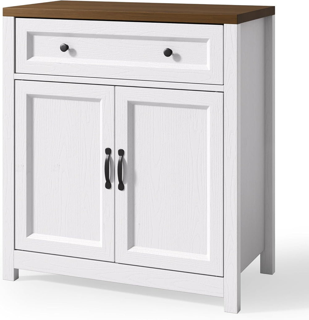 Gizoon Storage Cabinet with Adjustable Shelf, 2-Door Farmhouse Buffet