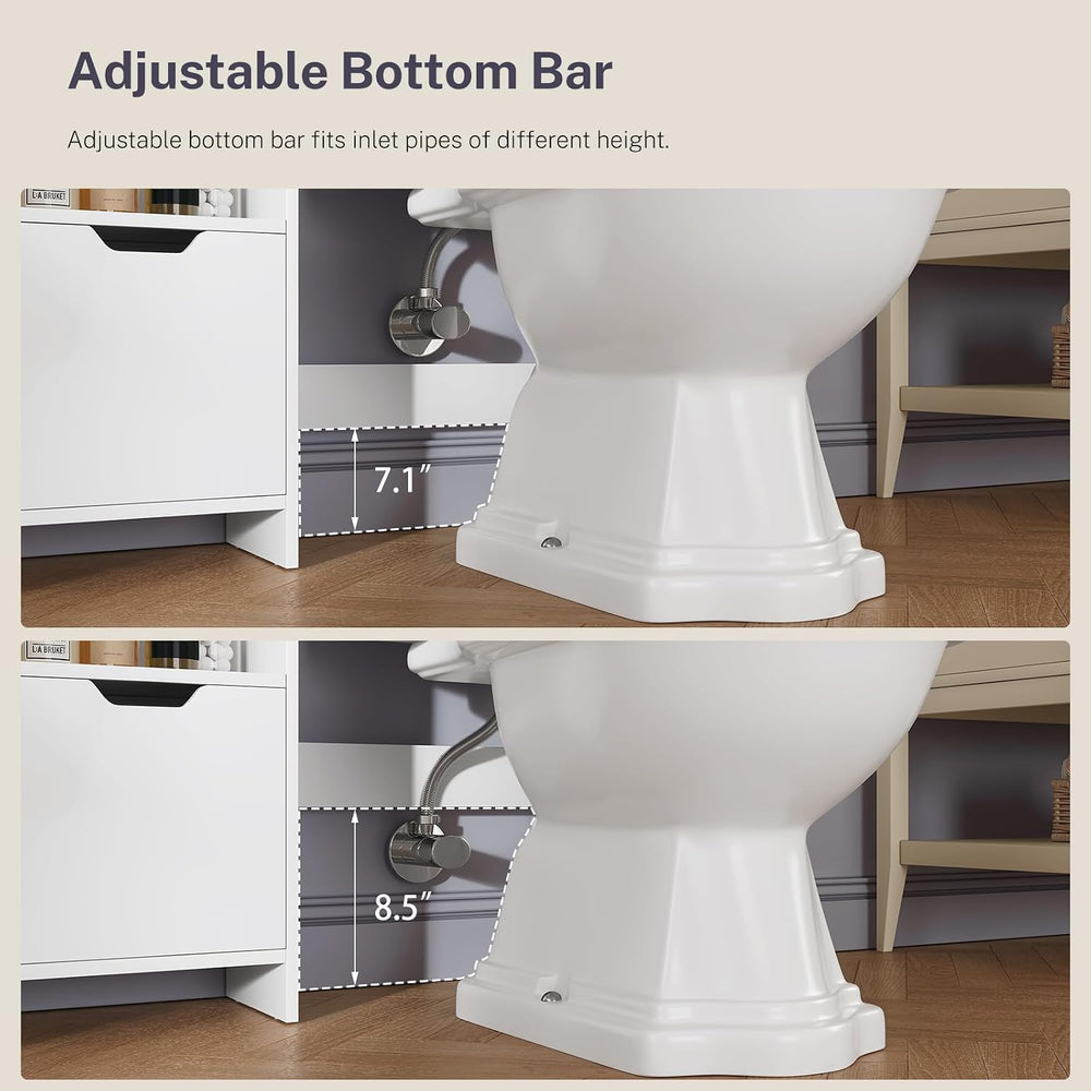 Over the Toilet Storage Cabinet with 2 Removable Drawers, Above Toilet Storag...