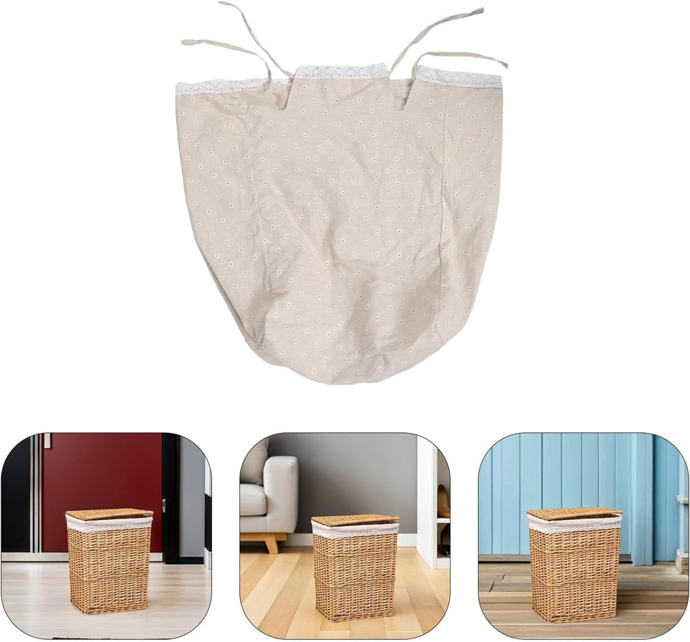 Laundry Hamper Liner Fabric Insert for Wicker and Wire Baskets Washable