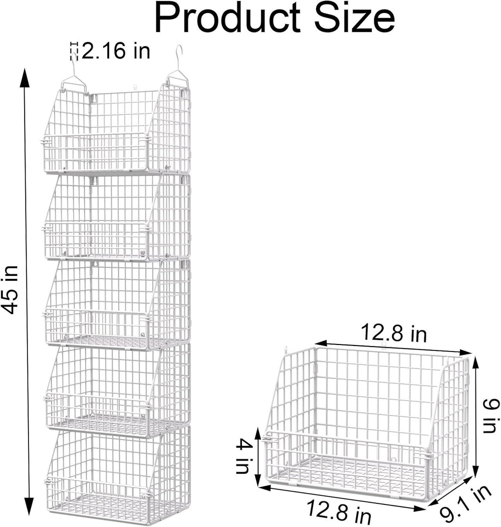PUPPYCUTE Hanging Closet Organizer and Storage, Clothes Hanging Shelves Wire ...
