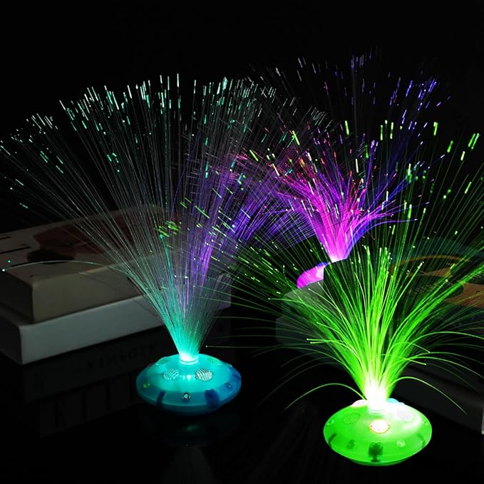 Retisee 12 Pcs Halloween Fiber Optic Lamp Multicolored Centerpiece Optic Ligh...