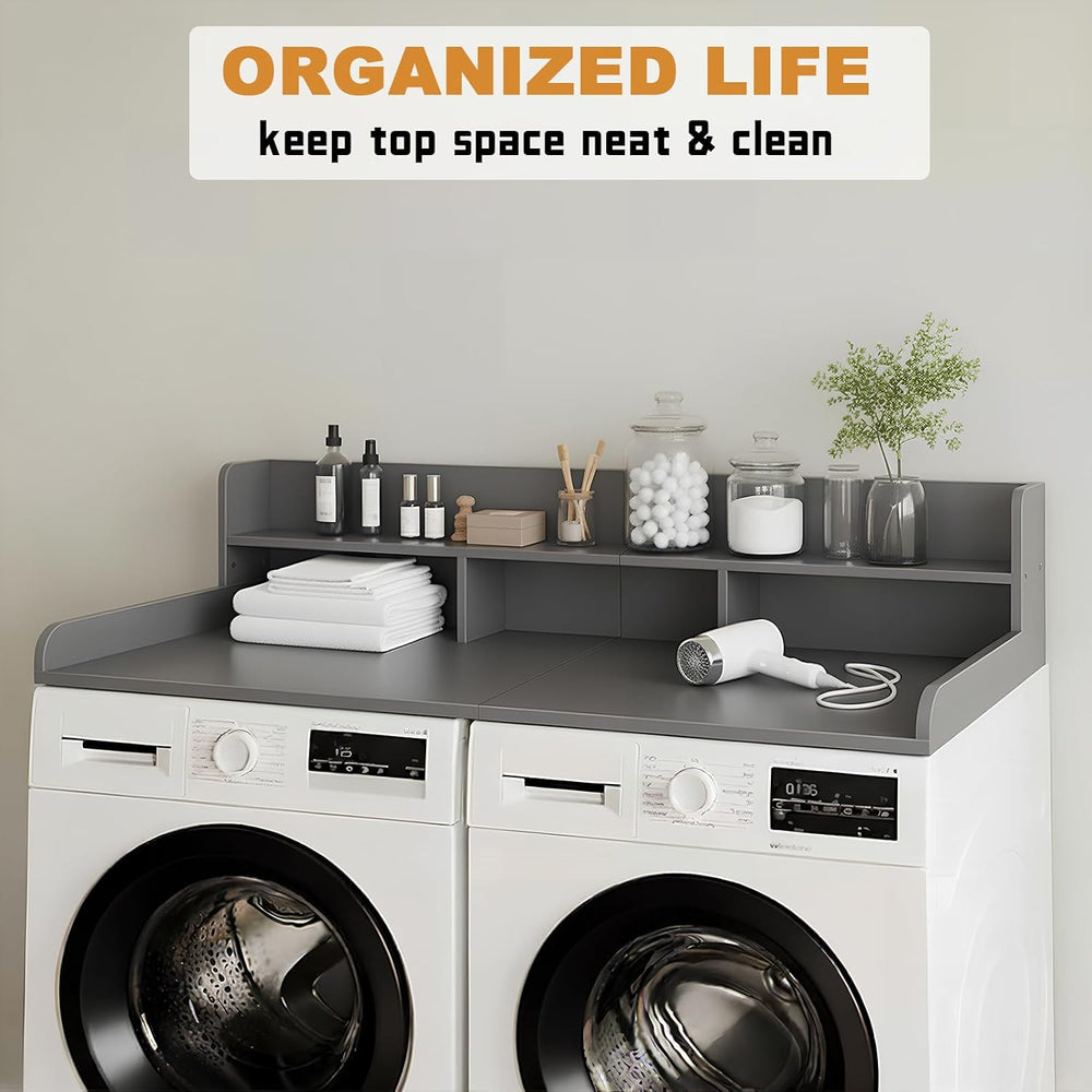 Washer Dryer Countertop with Shelf, 2-Tier Laundry Countertop Over Washer and...