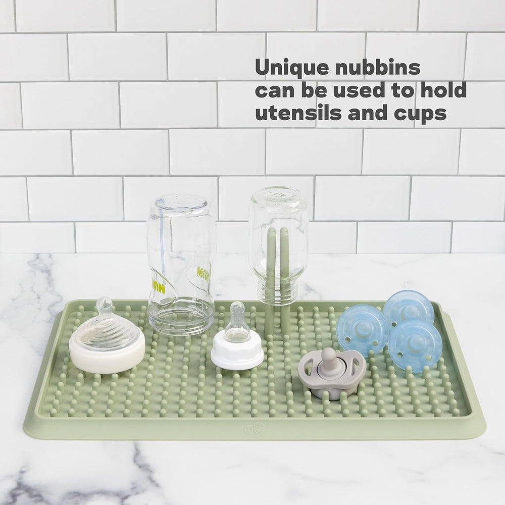 ezpz Drying Rack (Gray) - Silicone Drying Rack with Suction Base