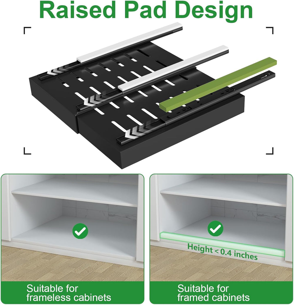 PAKETA 4 Pack Expandable Pull Out Cabinet Organizer,21" Deep