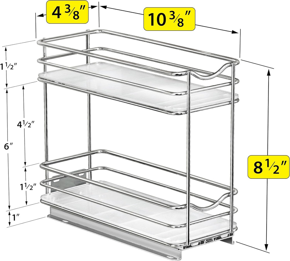 LYNK PROFESSIONAL® Pull Out Spice Organization for Cabinets - 4-3/8 inch Wide...