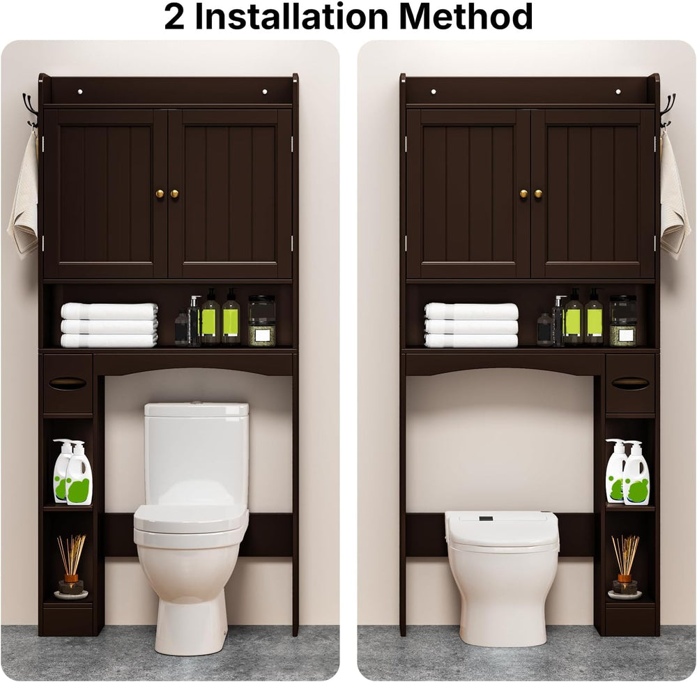 Over The Toilet Storage Cabinet, 32.3" W, Espresso
