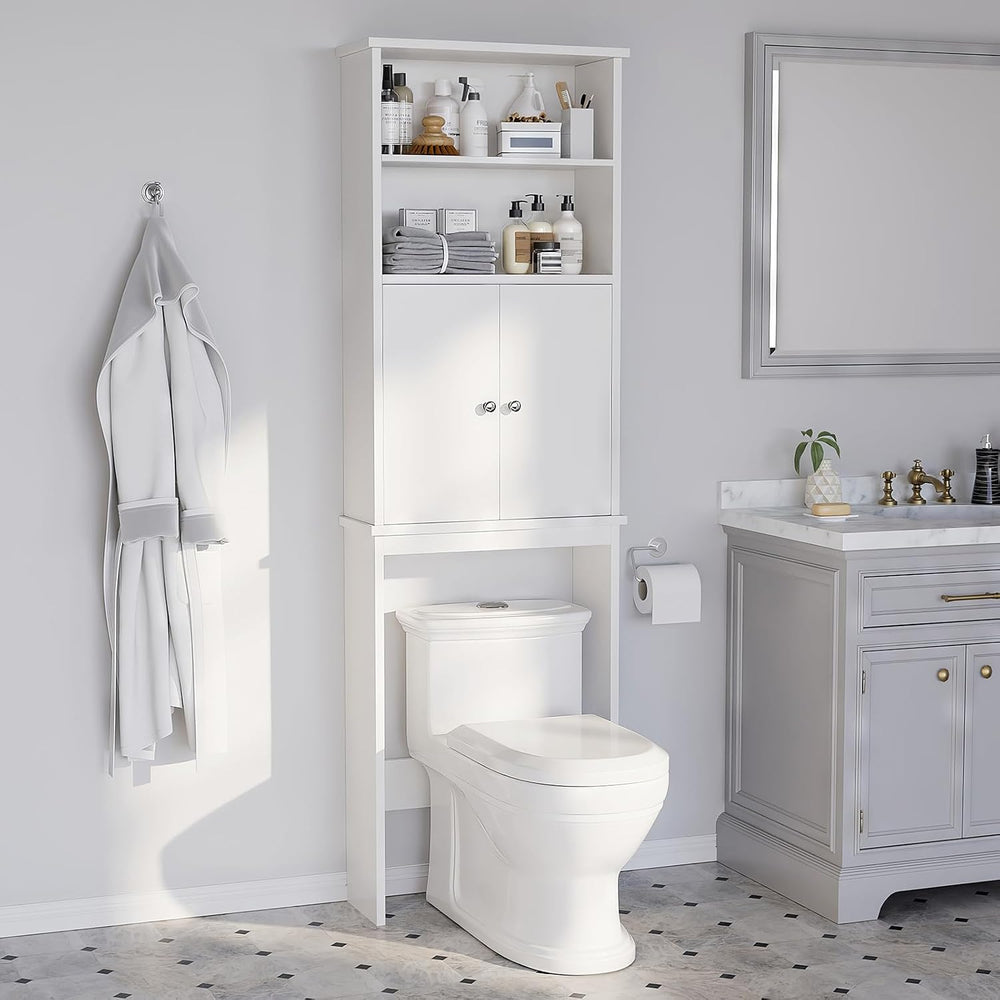 Over the Toilet Storage Cabinet for Bathroom, Extra Tall Over Toilet Storage,...
