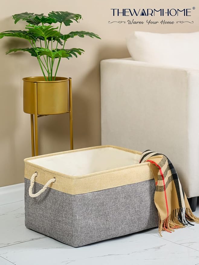 TheWarmHome Storage Baskets for Organizing, Extra Large-3Pack, 17.7L×13.8W×9.8H