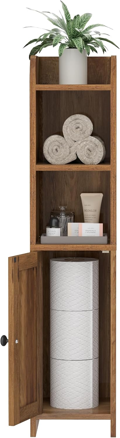 Small Bathroom Storage Cabinet, Narrow Toilet Paper Cabinet