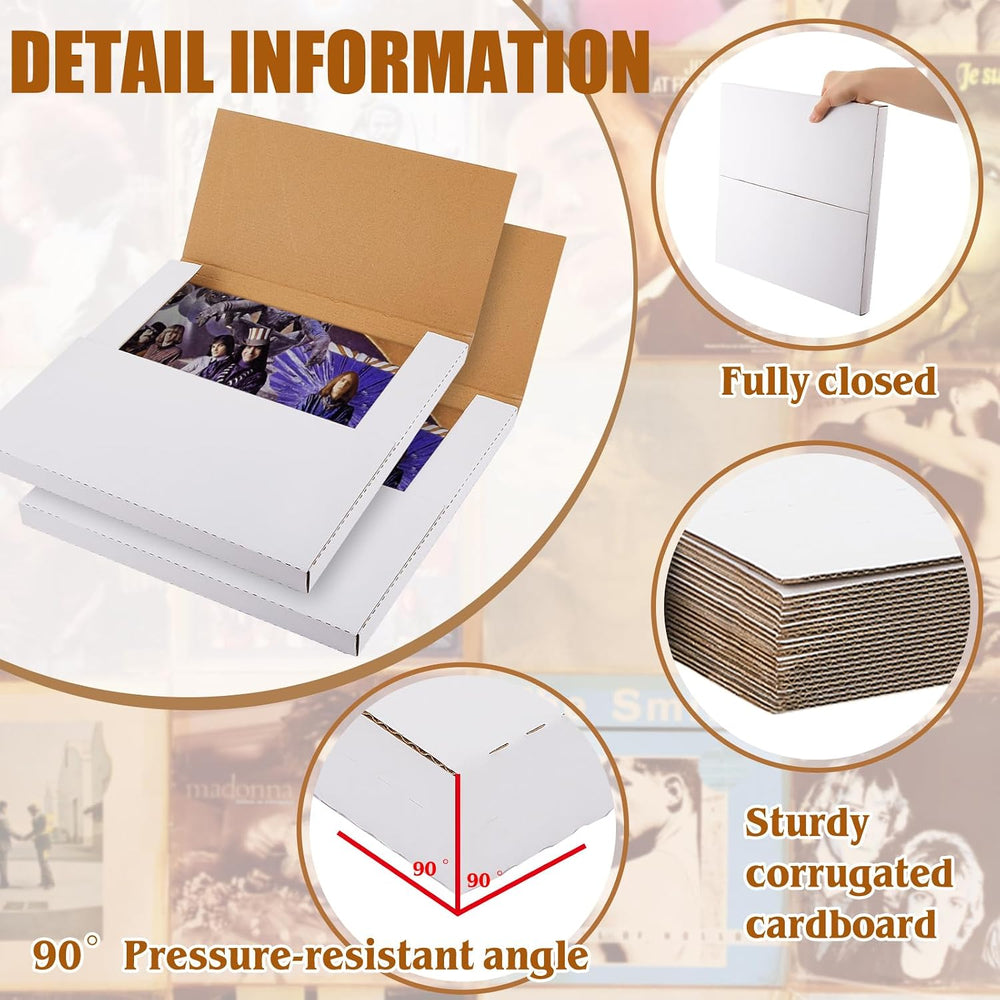 Tatuo 30 Pieces Vinyl Record Mailers 12.5" x 12.5" x 1" Record...