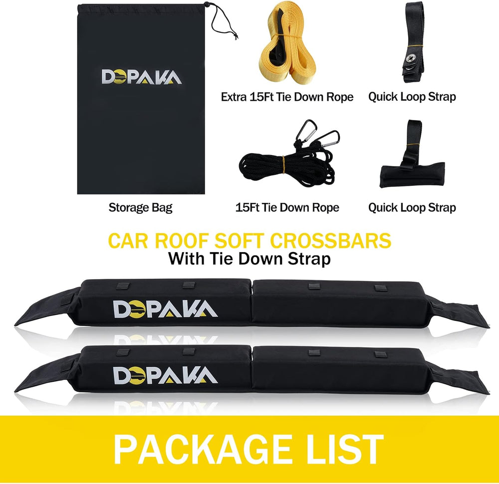 Kayak Roof Racks,Soft Roof Rack Pads,Universal Car Roof Rack for Surfboard/Sk...